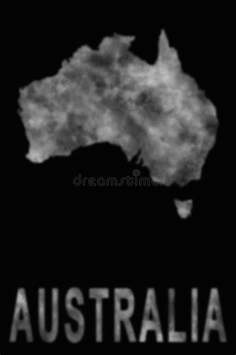 Map of Australia Made of Smoke, Air Pollution Stock Illustration ...