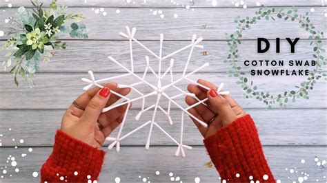 How To Make A Snowflake Christmas Decoration From Cotton Buds YouTube