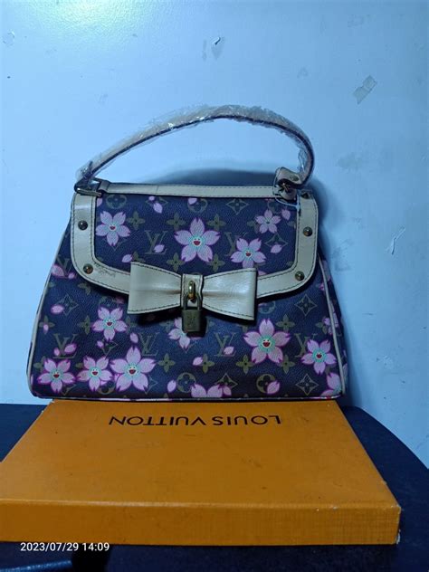 Coded Lv Sac Retro Takashi Murakami Cherry Blossom Women S Fashion