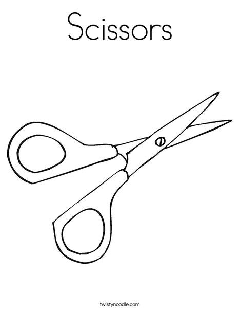 Scissors Coloring Page - Twisty Noodle