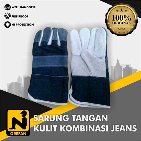 Jual Sarung Tangan Kulit Kombinasi Split Jeans Fitter Safety Glove