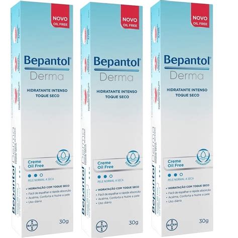 Kit 3 Bepantol Derma Toque Seco Creme Hidratante Intenso 30g Shopee