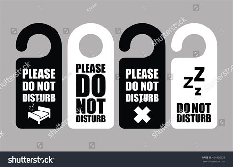 Vektor Stok Do Not Disturb Door Hanger Tanpa Royalti 454998523