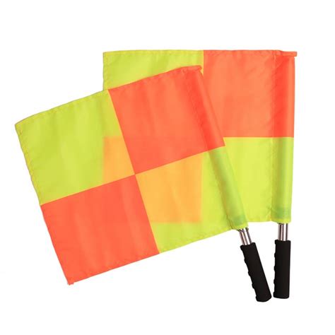 Buy 2pcs Soccer Referee Flags Football Linesman Side Line Judge Flags