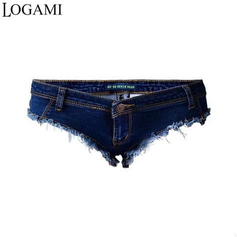 LOGAMI Micro Sexy Mini Micro Shorts Denim For Women Low Waist Summer ...