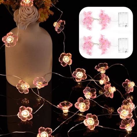 Mudder 6 6 Ft 20 Leds Flower String Lights Fairy Cherry