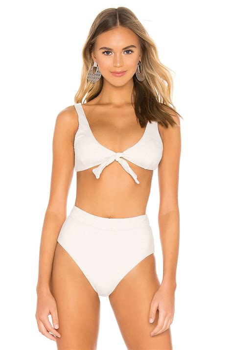 Amuse Society X Flynn Skye Quinn Bralette Bikini Top In White Revolve