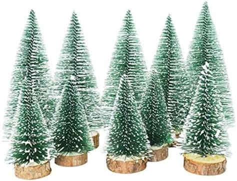 Amazon De St Ck K Nstliche Mini Weihnachts Sisal Schnee Frost B Ume