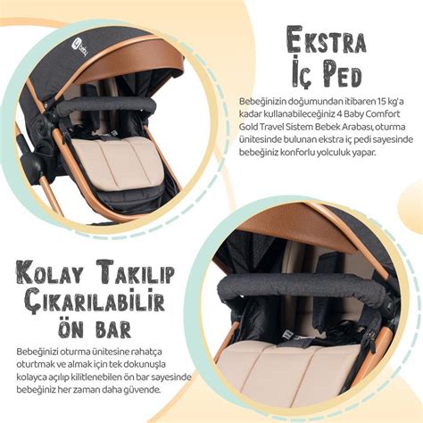 Baby Ab Comfort Gold Travel Sistem Bebek Arabas Kahve