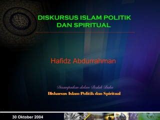 Diskursus Islam Politik Ppt