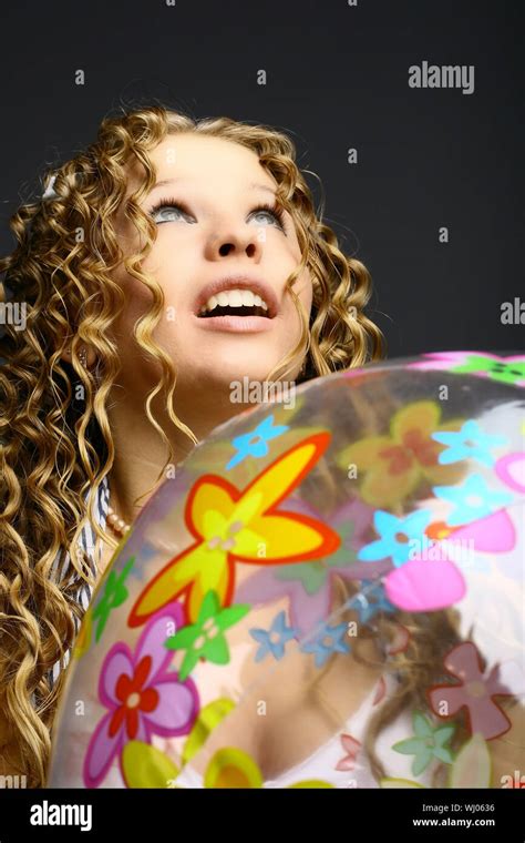 Girl Blonde Ball Close Hi Res Stock Photography And Images Alamy