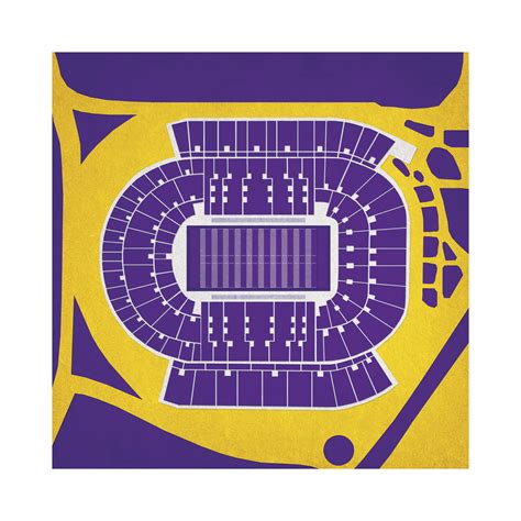 Tiger Stadium (12"W x 12"H // Unframed) - College Football Stadium ...