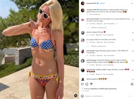 Claudia Schiffer ahurissante en bikini elle dévoile sa silhouette de rêve pour fêter ses