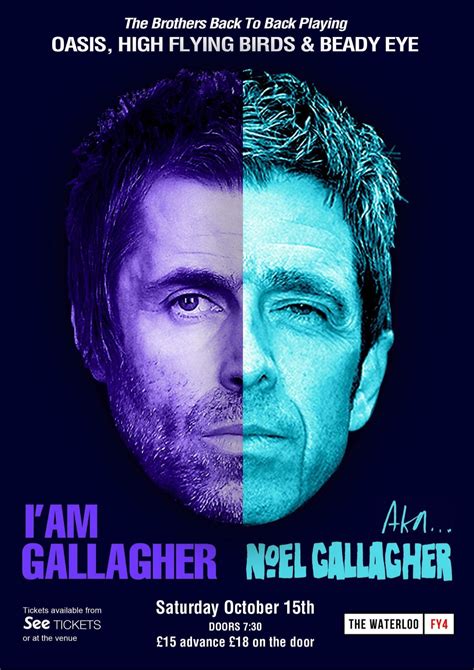 Iam Gallagher And Aka Noel Gallagher Waterloo Music Bar