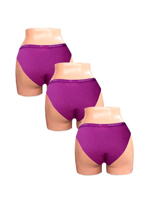 Ripley PACK X3 BIKINI ALGODÓN MUJER SWEET COTTON LILA 399