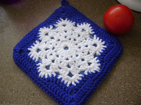 Crocheted Snowflake Hotpad Gracious Rain