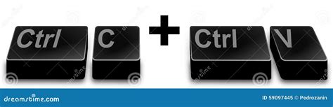 Ctrl C + Ctrl V (copy And Paste) Stock Vector - Image: 59097445