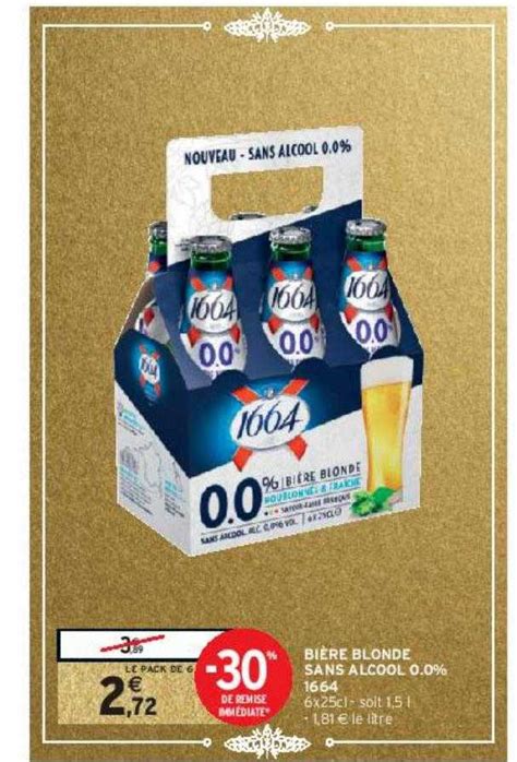Promo Bi Re Blonde Sans Alcool Chez Intermarch Hyper Icatalogue Fr