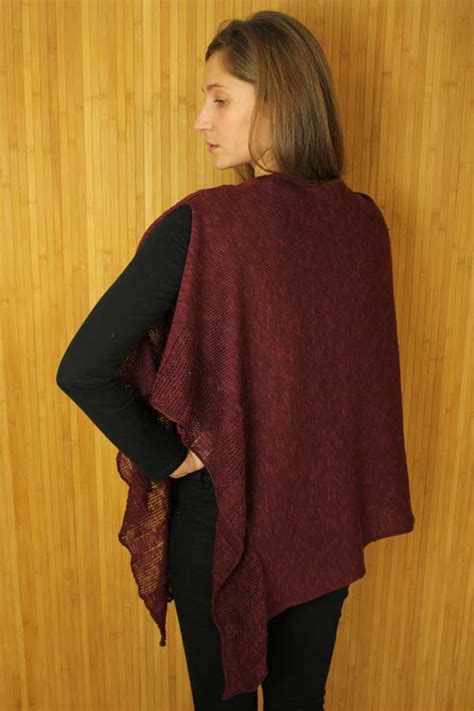 Burgundy Cape Bill Baber Knitwear