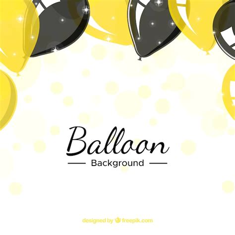 Free Vector | Yellow and black balloons background to celebrate