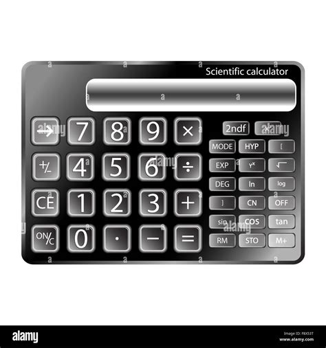 Black Calculator Against White Stock Photo Alamy