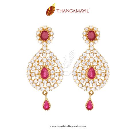 Stylish Designer Ruby Earrings South India Jewels Atelier Yuwaciaojp