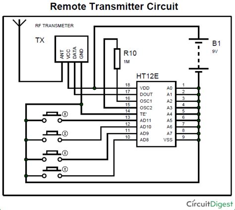 Mhz Transmitter And Receiver Circuit Diagram