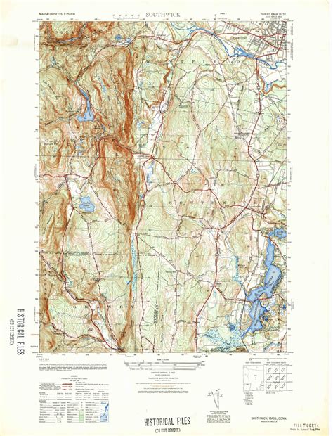 Classic USGS Southwick Massachusetts 7.5'x7.5' Topo Map – MyTopo Map Store