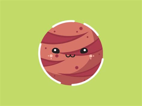 Kawaii Outerspace Planet Dark Pink Icon Graphic By Naskaaset Creative