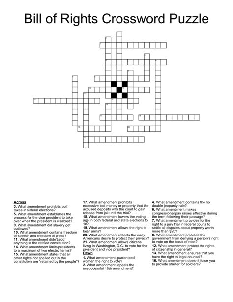 The Civil Rights Movement Crossword Review Answer Key Prntbl