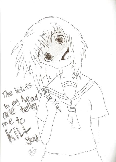 Yandere Sketch By Bakabwaka On Deviantart