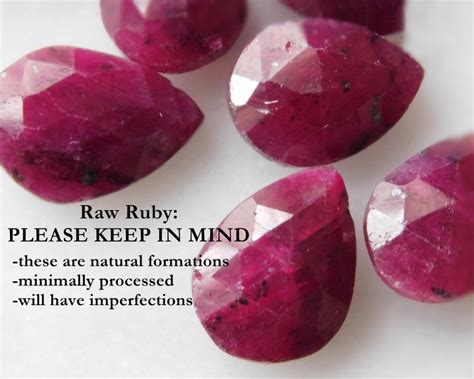 Raw Ruby Necklace 14k Gold Filled Chain July Birthstone Etsy