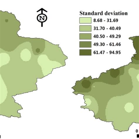 Spatial Distribution Of Annual Average Rainfall And Its Standard