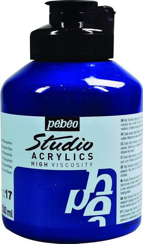 Pébéo Studio Pintura acrílica 500 ml Color Azul Amazon es Hogar