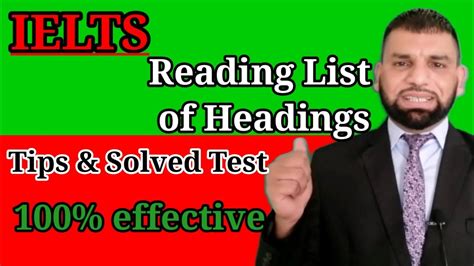 Ielts Reading List Of Headings Tips For Ielts Reading List Of Headings