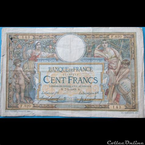 07 05 1909 F 820 143 Billets Europe Banque De France XXe