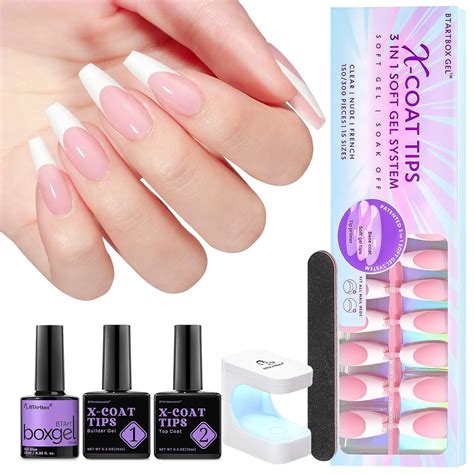 Amazon Btartboxnails White French X Coat Tips Kit 3 In 1 150Pcs