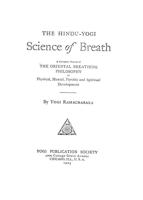 The Science Of Breath Yogi Ramacharaka Pdf