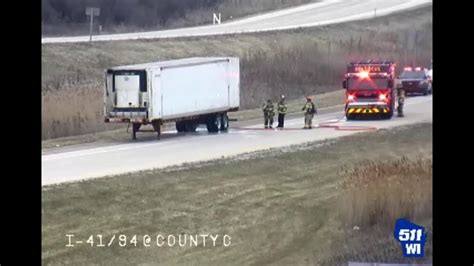 Kenosha County I Semi Trailer Minor Fire Footage Youtube