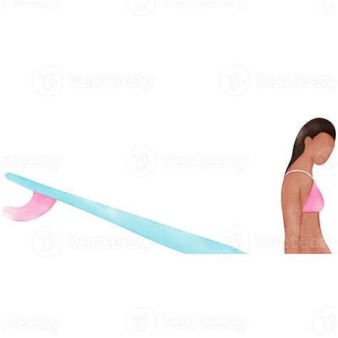 Free tablista niña surf bikini ilustración 20007437 PNG with Transparent Background