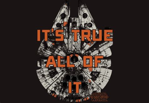 True Millennium Falcon Star Wars T Shirt The Shirt List