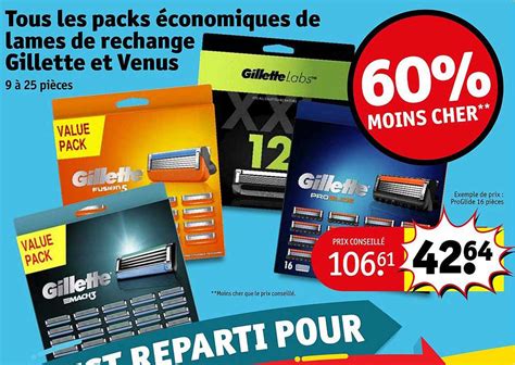 Promo Les Packs économiques De Lames De Rechange Gillette Et Venus chez