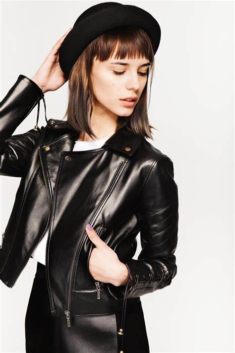 Storeproductsfashioncroppedblackleatherjacket