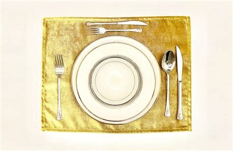 Set of 2 Placemats Gold Velvet Placemats Rectangle Placemat - Etsy