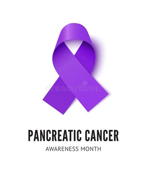 Pancreatic Cancer Awareness Ribbon Vector Illustration Isolated Stock