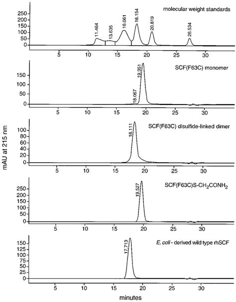 A Rp Hplc And Sds Page Analysis Of Scf F C S Ch Conh Lanes A