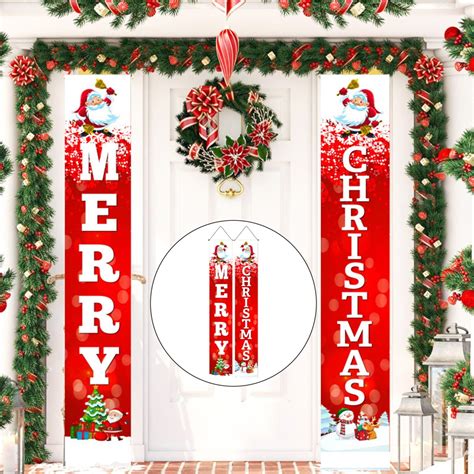 Clearance Zerbueate Christmas Door Decorationsmerry Christmas Banner