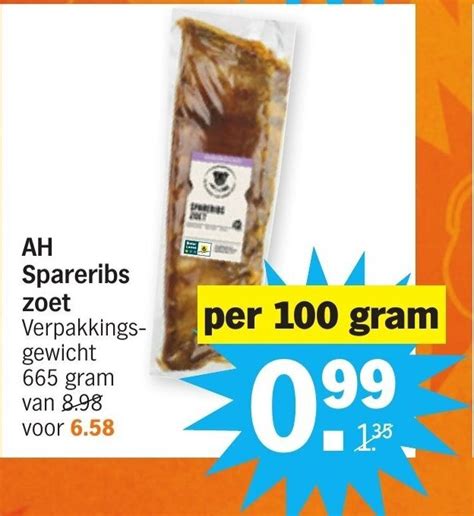 AH Spareribs Zoet Aanbieding Bij Albert Heijn