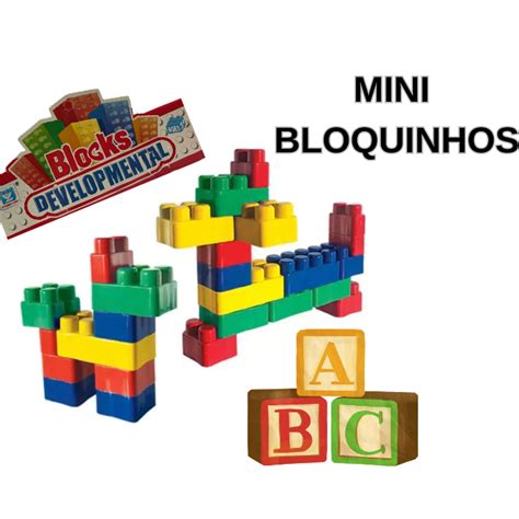 Mini Blocos De Montar Educativo Infantil Coloridos Pe As Shopee Brasil