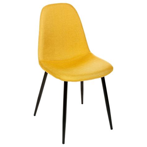 Chaise tissu et métal Tyka jaune Atmosphera Le dépôt Bailleul